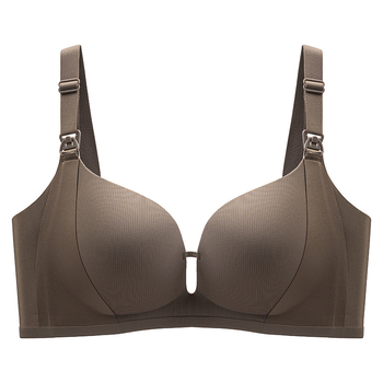 Sutien de alăptare pentru sarcină, cupe modelate subțiri, material Spandex, închidere pe spate cu trei rânduri de cârlige, bretele fixe în dublu