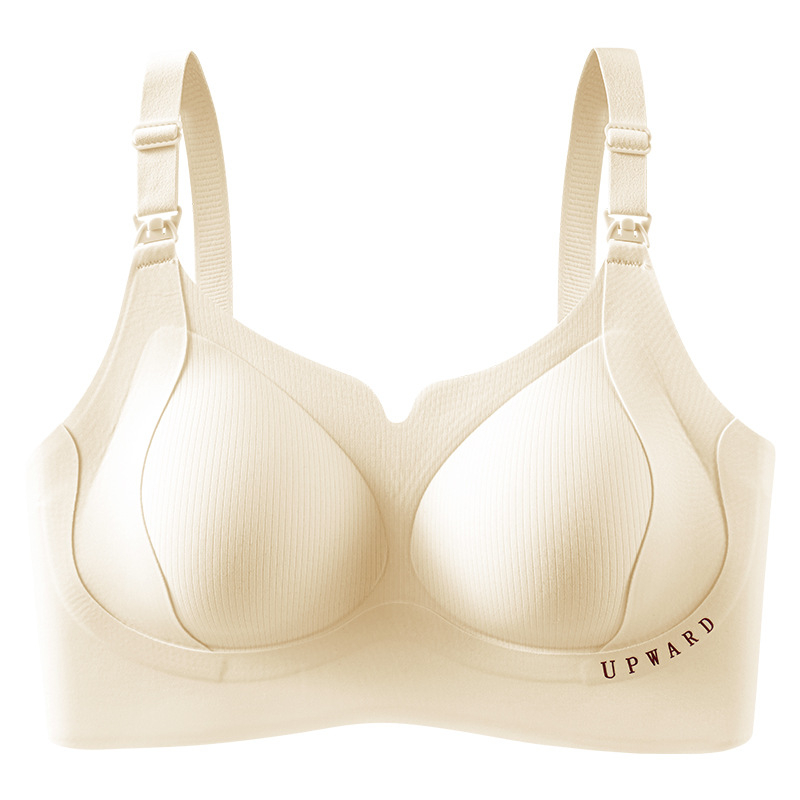 Sutien de alăptare pentru sarcină: antibacterian 10A, push-up, anti-cădere, dual-use după naștere | Material principal: nailon; Captuseala: nailon; Cupe: subțiri modelate; Bretele: fixate; Închidere: spate patru rânduri cârlig-oc