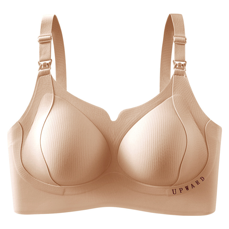 Sutien de alăptare pentru sarcină: antibacterian 10A, push-up, anti-cădere, dual-use după naștere | Material principal: nailon; Captuseala: nailon; Cupe: subțiri modelate; Bretele: fixate; Închidere: spate patru rânduri cârlig-oc