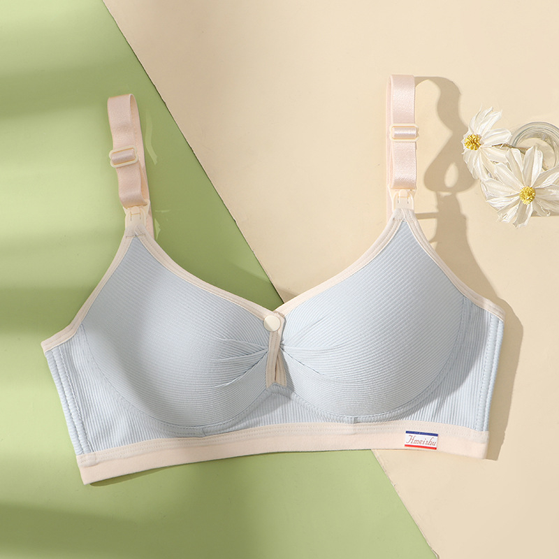 Sutien de alăptare fără sârmă, cu închidere frontală, respirabil, cupe modelate subțiri, cu închidere în spate cu patru rânduri de cârlige