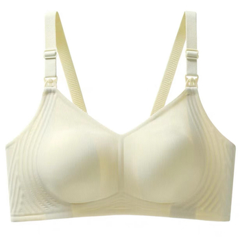 Sutien de alăptare pentru femei însărcinate, cupe subțiri modelate, material Modal, căptușeală 30–50% Spandex, bretele fixe în dublu, fără arc, design cu urechi de iepure