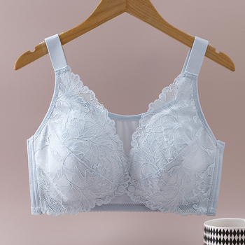 Sutien de alăptare pentru maternitate, din dantelă, fără arc, fără cusături, cupe subțiri modelate, închidere la spate cu patru rânduri