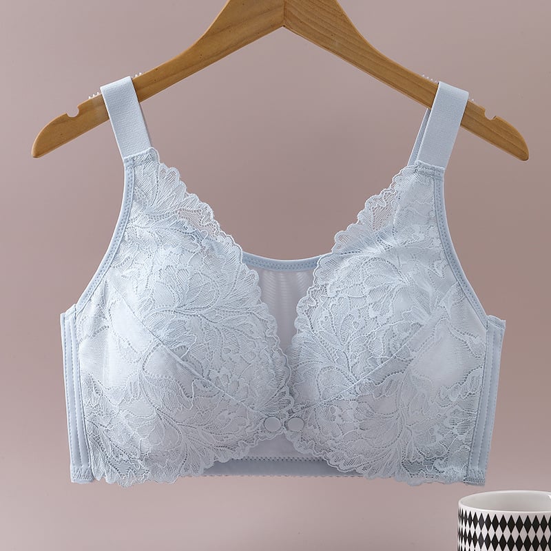 Sutien de alăptare pentru maternitate, din dantelă, fără arc, fără cusături, cupe subțiri modelate, închidere la spate cu patru rânduri