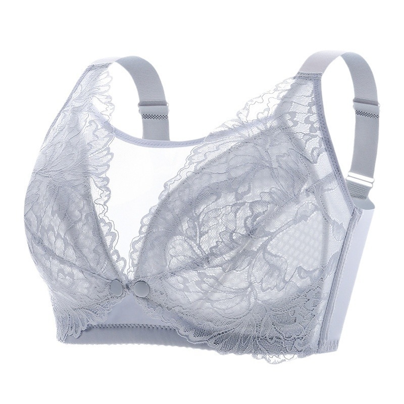 Sutien de alăptare pentru maternitate, din dantelă, fără arc, fără cusături, cupe subțiri modelate, închidere la spate cu patru rânduri