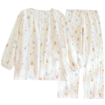 Set kućne odjeće za dojenje poslije poroda – crepe pamuk tkanina, minimalistički casual stil, dugi rukavi, hlače, za sve sezone