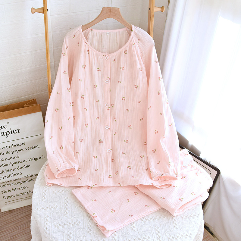 Set kućne odjeće za dojenje poslije poroda – crepe pamuk tkanina, minimalistički casual stil, dugi rukavi, hlače, za sve sezone