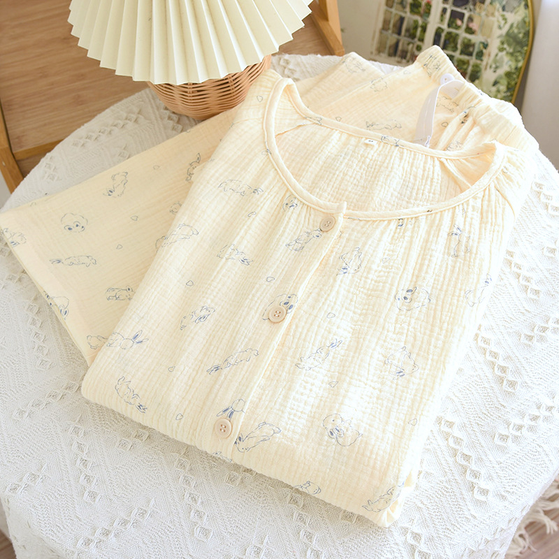 Set kućne odjeće za dojenje poslije poroda – crepe pamuk tkanina, minimalistički casual stil, dugi rukavi, hlače, za sve sezone