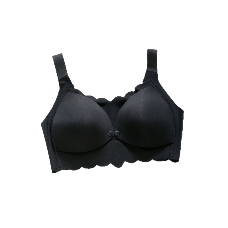 Sutien de alăptare pentru mame, cupe subțiri, închidere frontală, fără sârmă, pentru toate etapele sarcinii și alăptării — material nylon, căptușeală 100% poliester, bretele fixe, spate cu patru rânduri de cârlige