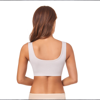 Sutien de alăptare pentru maternitate, cu nasturi în față, fără cusături, fără fir, cu pernuțe detașabile pentru sân și bretele duble fixe