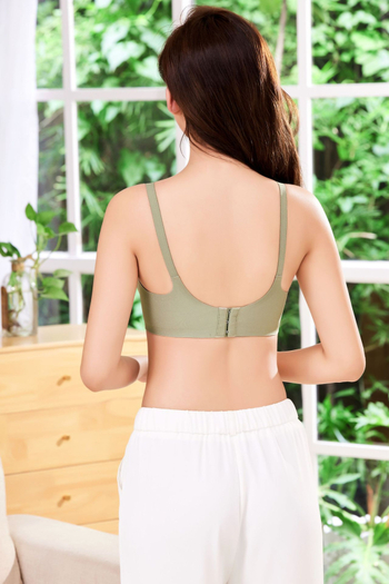 Podprsenka na dojčenie pre veľký poprsie - Bezšvová, tenké tvarované košíčky, pevné dvojité ramienka, zadné zapínanie s tromi radmi háčikov