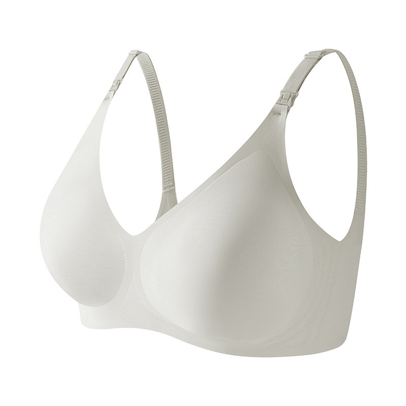Podprsenka na dojčenie pre veľký poprsie - Bezšvová, tenké tvarované košíčky, pevné dvojité ramienka, zadné zapínanie s tromi radmi háčikov