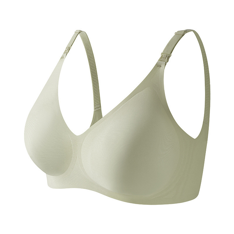 Podprsenka na dojčenie pre veľký poprsie - Bezšvová, tenké tvarované košíčky, pevné dvojité ramienka, zadné zapínanie s tromi radmi háčikov
