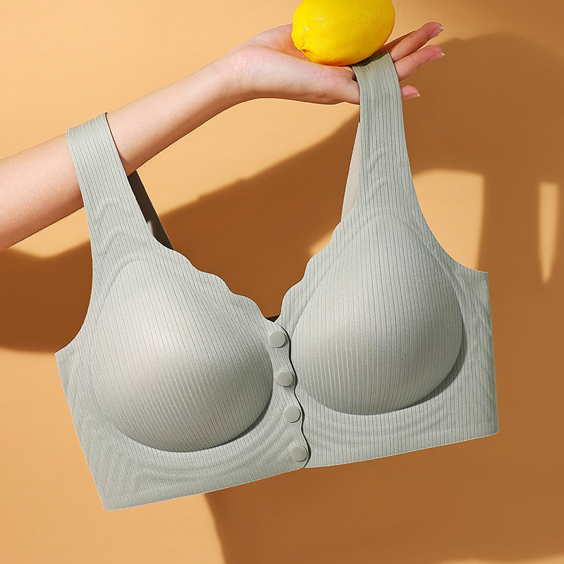 Žindymo liemenėlė su priekiniu užsegimu, 3/4 puodelio, vidutinio dydžio puodeliai, fiksuoti dvigubi dirželiai, surinkimas ir pakėlimas