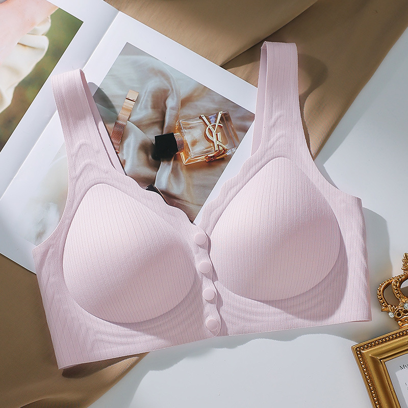 Žindymo liemenėlė su priekiniu užsegimu, 3/4 puodelio, vidutinio dydžio puodeliai, fiksuoti dvigubi dirželiai, surinkimas ir pakėlimas