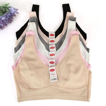 Žindymo liemenėlė vestos formos, medvilnės mišinys 80–90%, pilnas kaušelis, fiksuoti dvigubi dirželiai