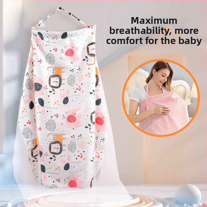 Pamukovno pokrivalo za dojenje, sling stil, bez rukava