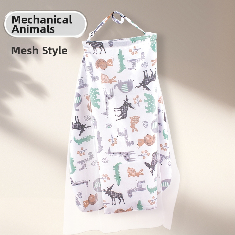 Pamukovno pokrivalo za dojenje, sling stil, bez rukava