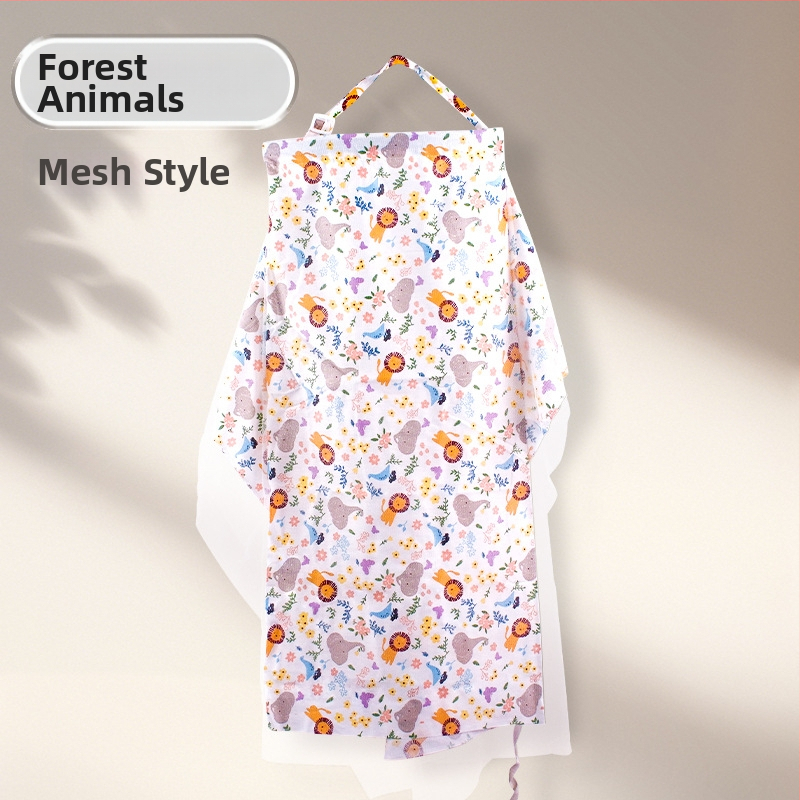 Pamukovno pokrivalo za dojenje, sling stil, bez rukava