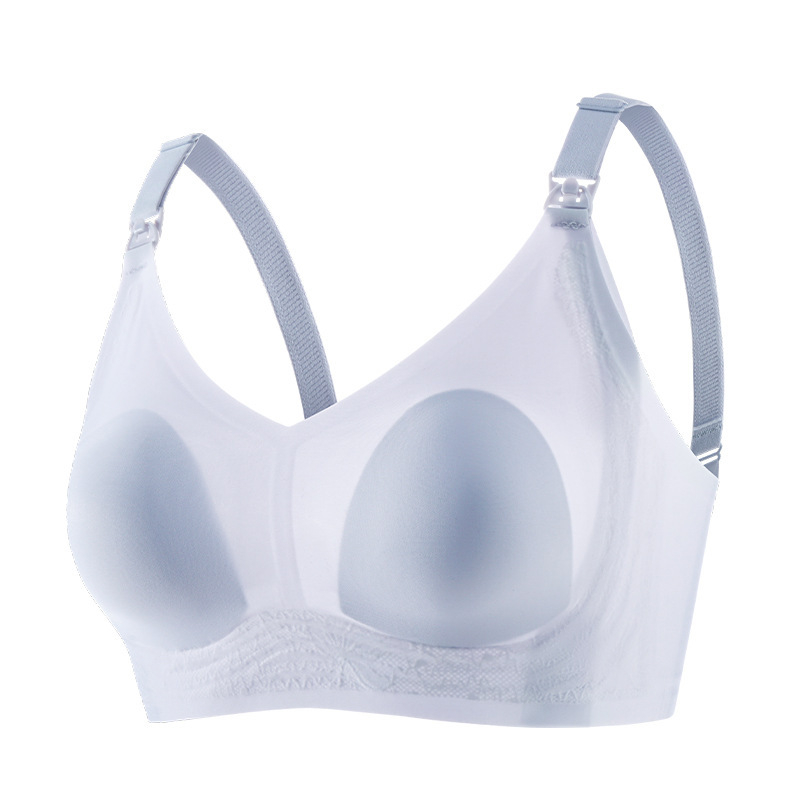 Ultra vékony szoptatós melltartó terhesség és szoptatás alatt – fő anyag nylon, bélés spandex, ultra vékony formázott kosarak, rögzített kettős pántok, hátoldali négy sor csat