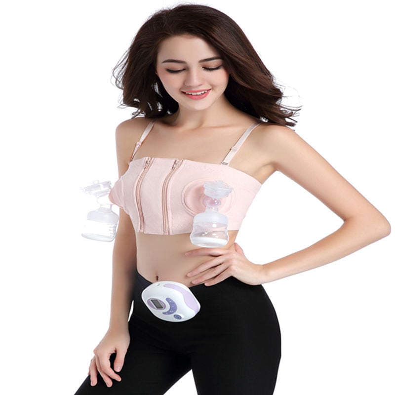 Donje rublje za dojenje s pumpom, pamuk, odvojive dvostruke naramenice, šalice srednjeg oblika, kompatibilno s električnim pumpama