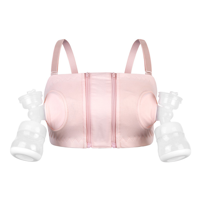 Donje rublje za dojenje s pumpom, pamuk, odvojive dvostruke naramenice, šalice srednjeg oblika, kompatibilno s električnim pumpama