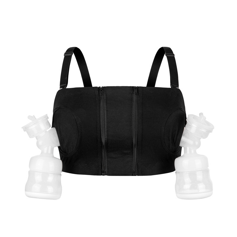 Donje rublje za dojenje s pumpom, pamuk, odvojive dvostruke naramenice, šalice srednjeg oblika, kompatibilno s električnim pumpama