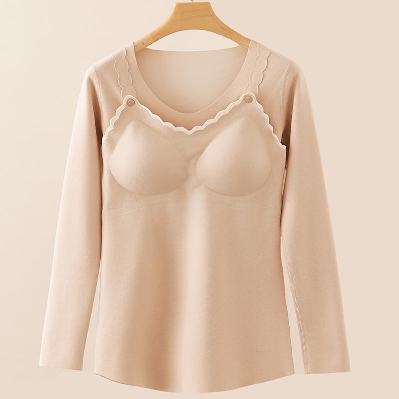 Szoptatós női top Derong anyagból, szoptatási nyílással, 90–95% poliészter, hosszú ujjú