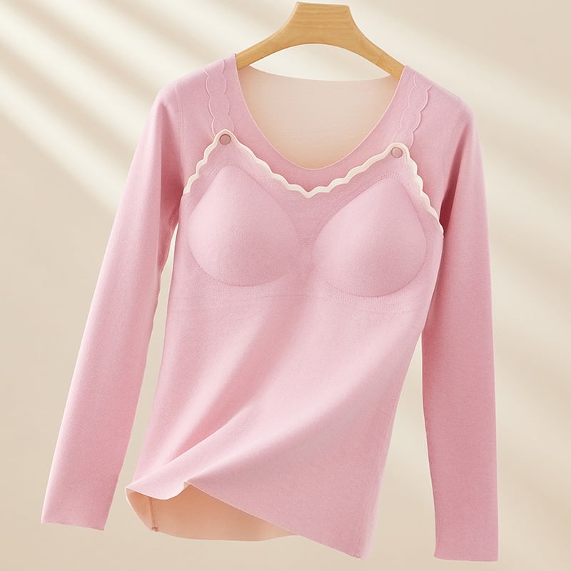 Szoptatós női top Derong anyagból, szoptatási nyílással, 90–95% poliészter, hosszú ujjú
