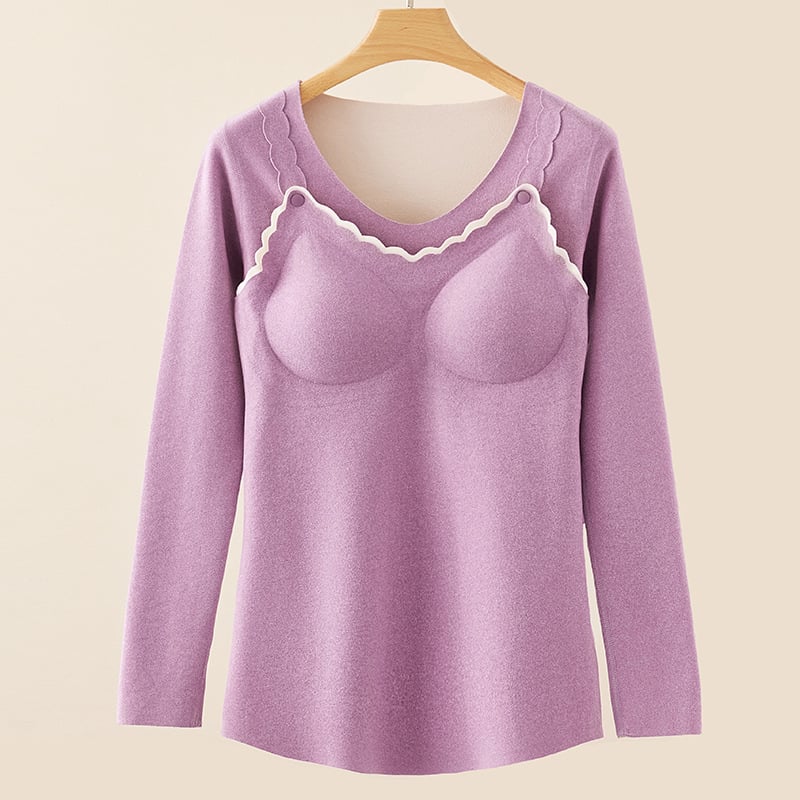 Szoptatós női top Derong anyagból, szoptatási nyílással, 90–95% poliészter, hosszú ujjú