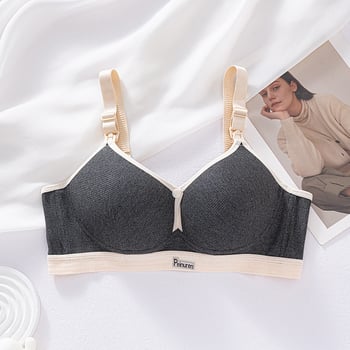 Maternitetski grudnjak za dojenje, pamuk, tanke oblikovane košarice, stražnje zatvaranje s četiri reda kukica
