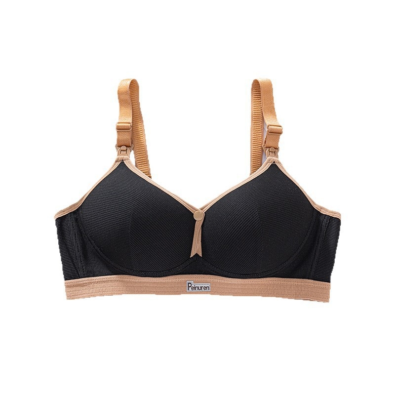Maternitetski grudnjak za dojenje, pamuk, tanke oblikovane košarice, stražnje zatvaranje s četiri reda kukica