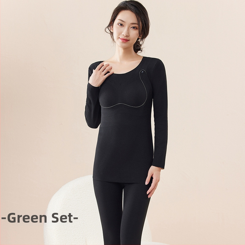 Szülés utáni ruházati készlet: hosszú ujjú felső és nadrág, egyszínű mintázat, poliészter anyag 90–95%, szoptatási nyílás, őszi-téli pizsama, 2024 tavaszi kiadás.