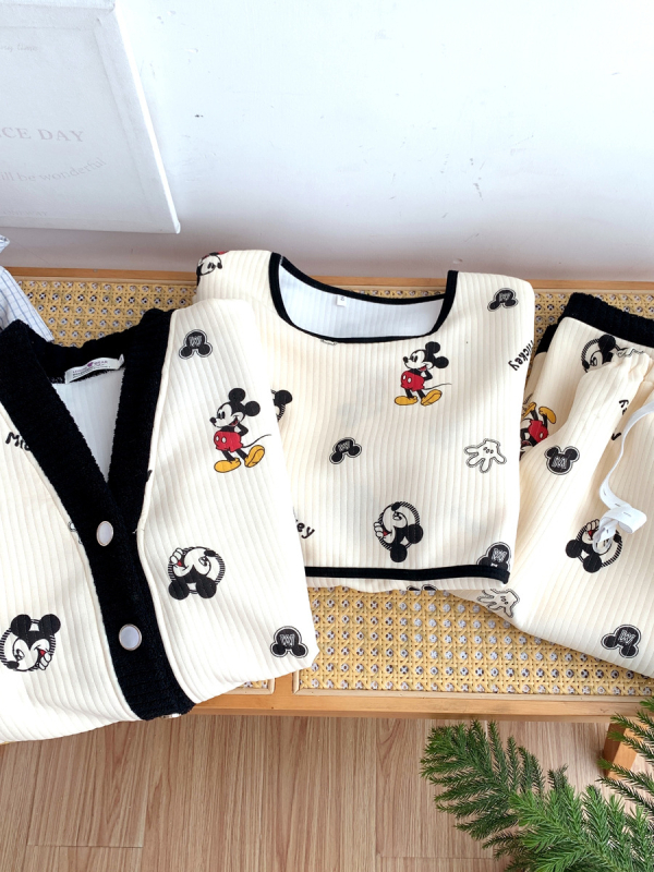 Vicadan Szoptatós pizsama, 3 részes szett, kismamáknak, tavasz–ősz, légáteresztő pamut quiltelt anyag, hosszú ujjú