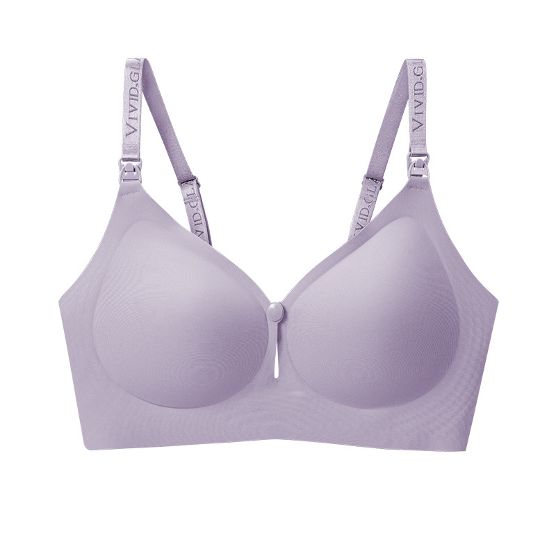 Sutien de alăptare cu bretele detașabile duble, cupe subțiri modelate, nylon material și căptușeală nylon, patru rânduri de închizături la spate