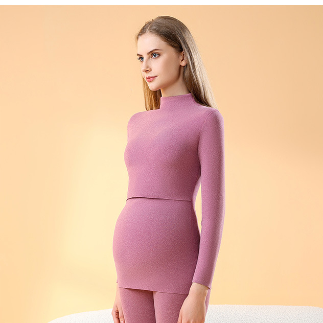 Trudnički termalni top za dojenje, pulover s dugim rukavima, poliester 90–95%, debela tkanina 251–300 g/m², jesen-zima