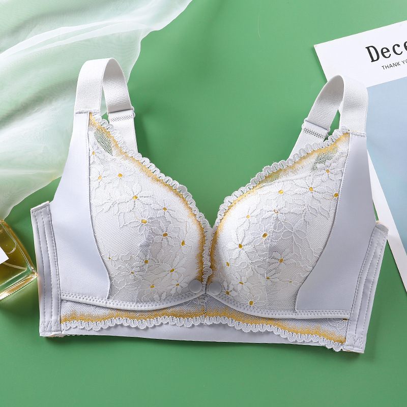 Anyasági szoptatós melltartó vékony formázott kosarakkal, szoptatási funkció, nylon főanyag 80–90%, rögzített dupla vállpánt, csipkés dizájn