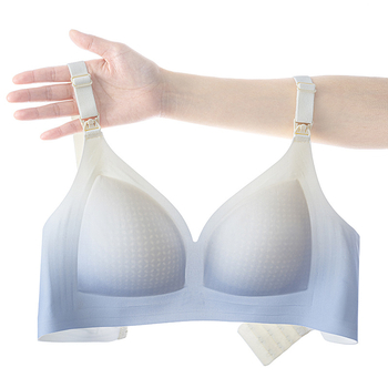 Σουτιέν θηλασμού με λεπτές φόρμες, νάιλον κύριο ύφασμα, επένδυση ελαστάν 30–50%, χωρίς μεταλλικό σύρμα