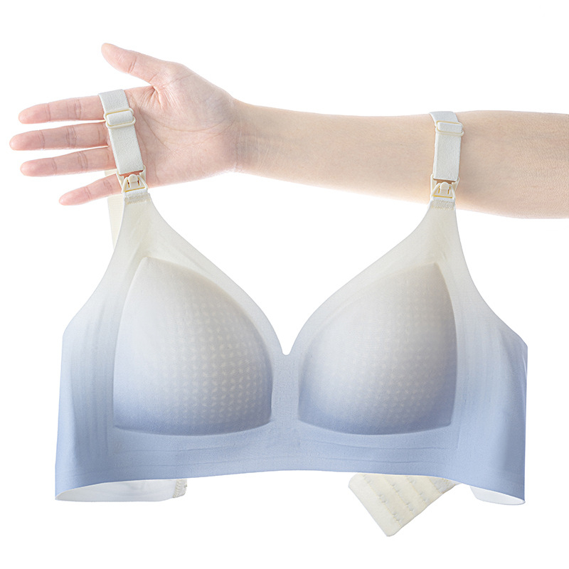 Σουτιέν θηλασμού με λεπτές φόρμες, νάιλον κύριο ύφασμα, επένδυση ελαστάν 30–50%, χωρίς μεταλλικό σύρμα