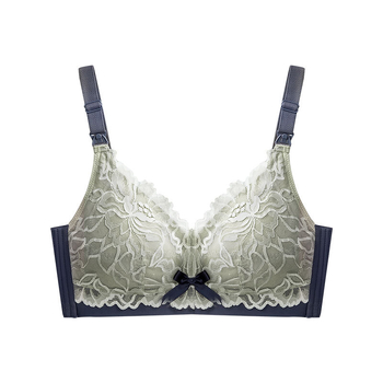 Θηλάζον σουτιέν δαντελένιο, χωρίς μεταλλικούς κρίκους, κύριο υλικό νάιλον 82%, επένδυση 100% βαμβάκι, λεπτές μορφοποιημένες κούπες, για θηλασμό