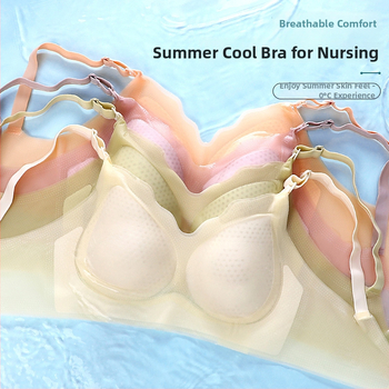 Σουτιέν Θηλάσμου Ultra-λεπτό, Διαπνέον, Με Λεπτές Διαμορφωμένες Κούπες, Πίσω Κλείσιμο με Τρεις Σειρές Αγκίστρων, Με Διπλές Σταθερές Ταινίες, Για Εγκυμοσύνη και Θηλασμό