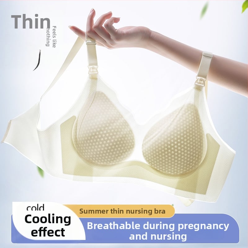 Σουτιέν Θηλάσμου Ultra-λεπτό, Διαπνέον, Με Λεπτές Διαμορφωμένες Κούπες, Πίσω Κλείσιμο με Τρεις Σειρές Αγκίστρων, Με Διπλές Σταθερές Ταινίες, Για Εγκυμοσύνη και Θηλασμό