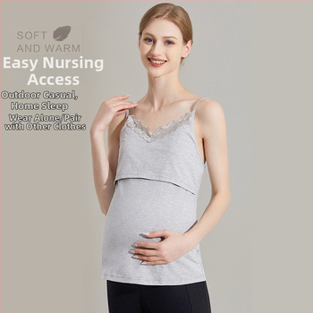 Kismama ujj nélküli sling felső, 95% pamut, Spandex, kerek nyakú, tavasz 2024