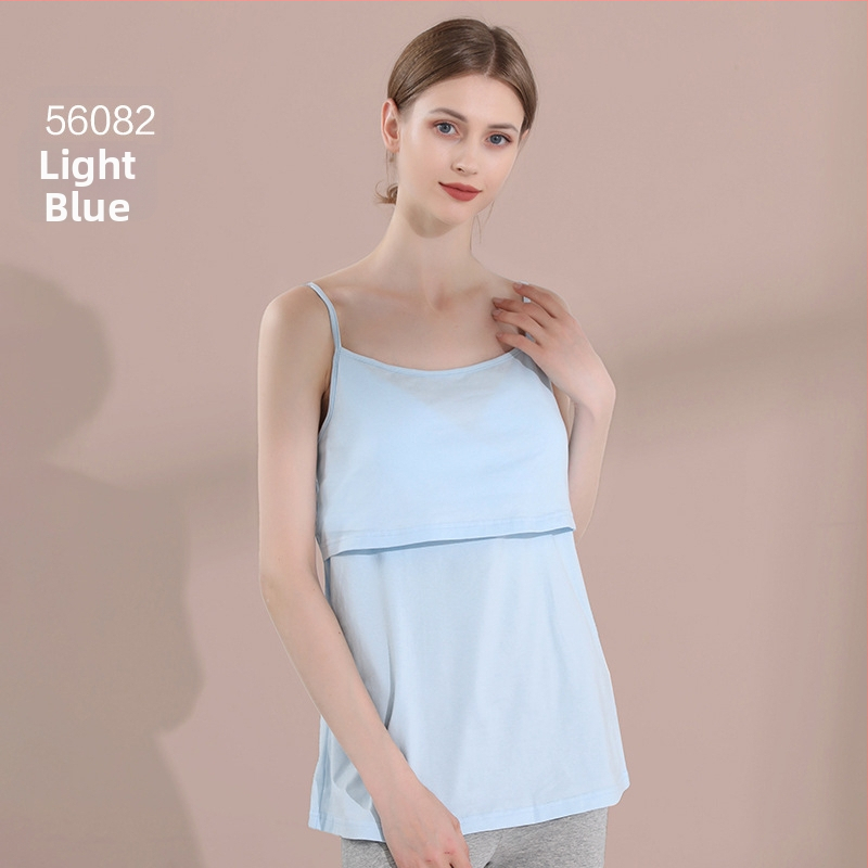 Kismama ujj nélküli sling felső, 95% pamut, Spandex, kerek nyakú, tavasz 2024