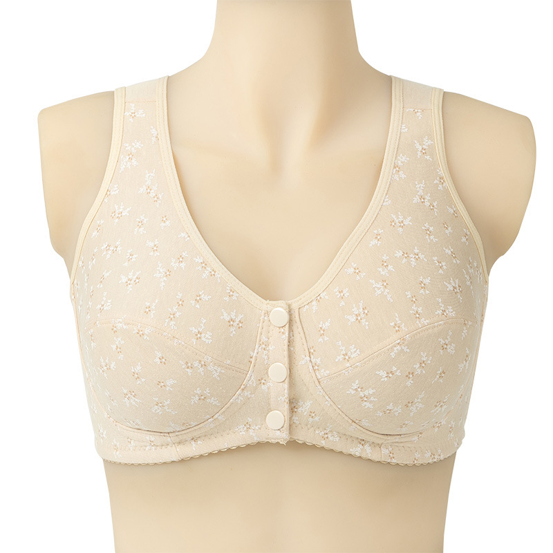 Žindymo liemenėlė be vielos, vest stiliaus, priekinis užsegimas, 3/4 kaušelis, poliesterio-kokvilnės mišinys, kvėpuojantis ir patogus