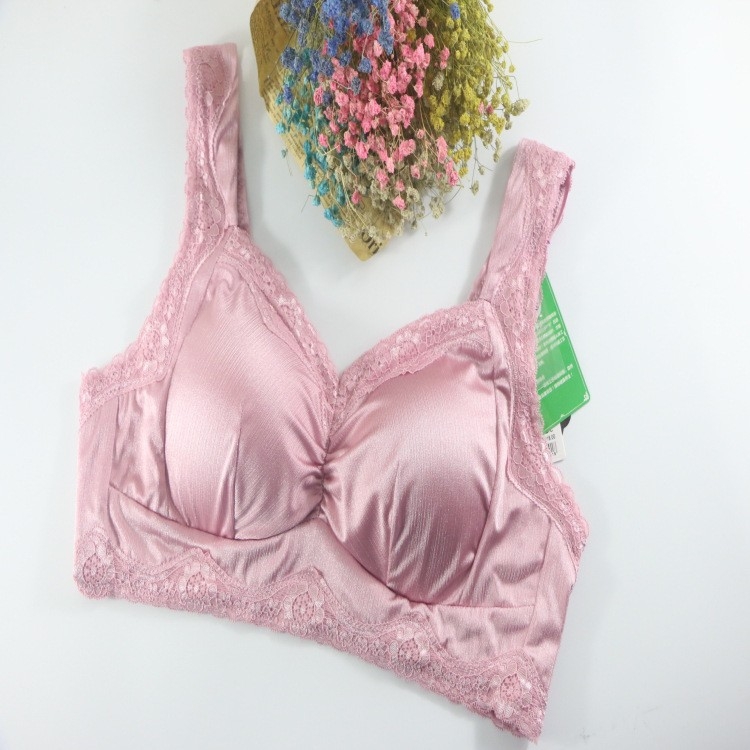 Sutien de somn în stil vestă, dantelat, respirabil și confortabil, material nylon, cupe modelate subțiri, bretele fixe dublu, închidere la spate cu patru rânduri de cârlige