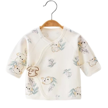 Naujagimiams 100% medvilnės marškinėliai su apvaliu kaklu, unisex, švelnus audinys, pavasaris-ruduo