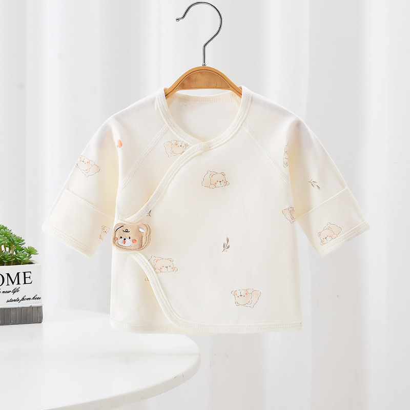 Naujagimiams 100% medvilnės marškinėliai su apvaliu kaklu, unisex, švelnus audinys, pavasaris-ruduo