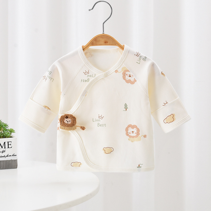 Naujagimiams 100% medvilnės marškinėliai su apvaliu kaklu, unisex, švelnus audinys, pavasaris-ruduo