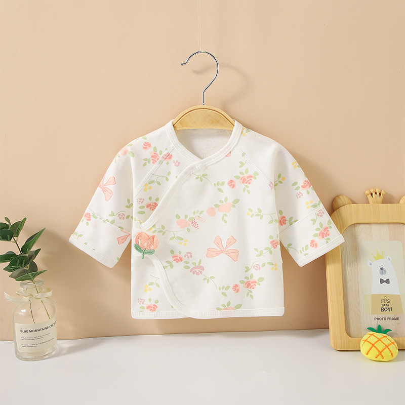 Naujagimiams 100% medvilnės marškinėliai su apvaliu kaklu, unisex, švelnus audinys, pavasaris-ruduo