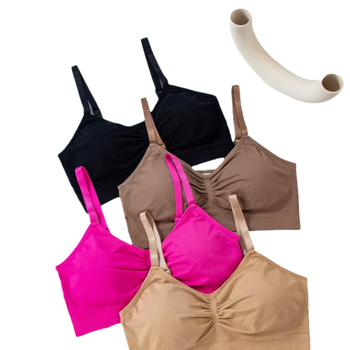 Be siūlių belaidė liemenėlė su gražiu nugaros dizainu, nailono audinys, vidutinio dydžio puodeliai, fiksuotos dvigubos petnešėlės